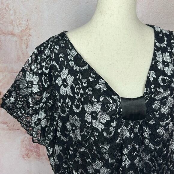 AVENUE romantic lace whimsigoth top size 18 20 elegant feminine evening holiday - Picture 2 of 4